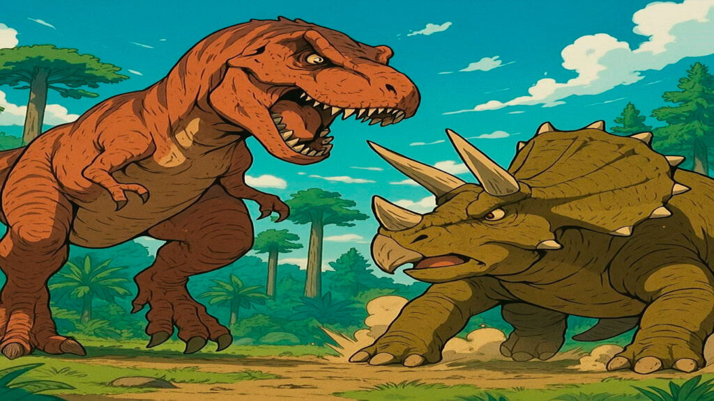 Ecosistema Cretácico Tiranosaurio Rex vs Triceratops