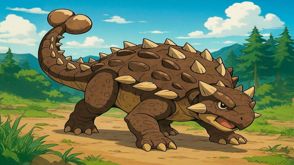 Ankylosaurus magniventris, el dinosaurio tanque blindado más feroz del Cretácico, mostrando su armadura defensiva completa