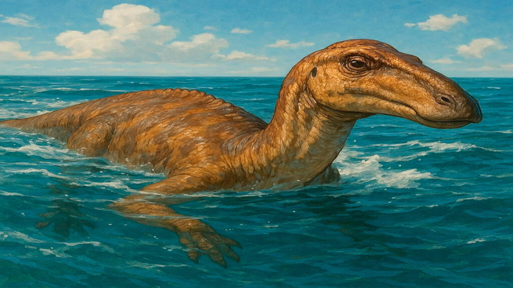 Edmontosaurio Nadando: Adaptaciones Acuáticas de Hadrosaurios
