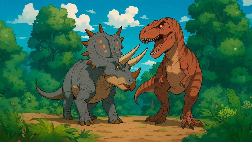 Torosaurio vs T-Rex | Batalla Dinosaurios Cretácico | Depredador vs Herbívoro