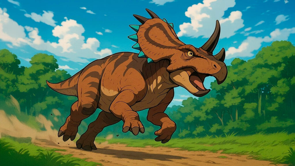 Torosaurio Corriendo | Velocidad Dinosaurios Ceratópsidos | Animación Prehistórica